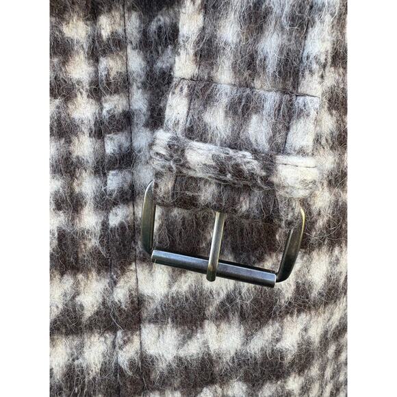 Laundry by Shelli Segal Trench Coat Sz 4 Houndstooth Check Tweed Preppy Business - Picture 5 of 7